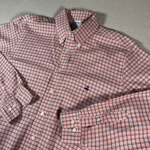 Lot of 2 Brooks Brothers 346 Long Sleeve Mens Size Large Preppy Button Down - Picture 1 of 10